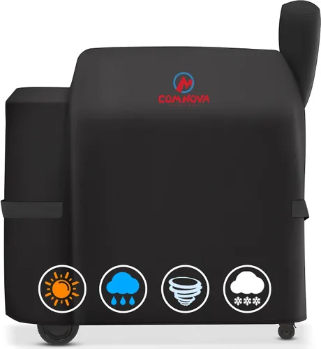Vista 18 de Comnova - Cubierta para parrilla Traeger Tailgater Serie 20 – Cubierta para ahumador de pellets de madera 600D Traeger impermeable y resistente