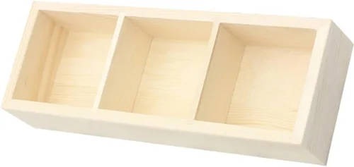 Vista 9 de FUOYLOO Wood Tea Bag Box with 3 Compartments Storage Organizer