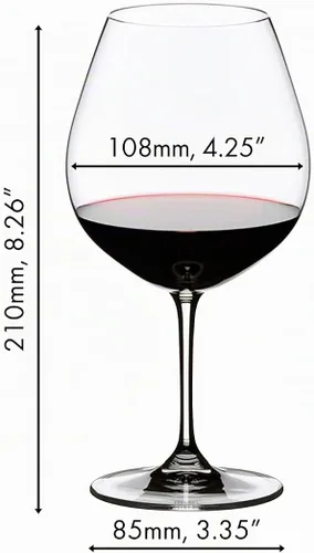 Vista 5 de Riedel Vinum Pinot Noir - Juego de 2 copas de vino, aptas para lavavajillas, 6416/07