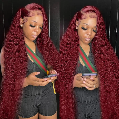 Vista 8 de Pelucas de cabello humano con encaje frontal de 13 x 4 pulgadas con cabello de bebé para mujeres negras, densidad del 220 %, pelucas de encaje 220%