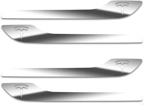 Vista 46 de IPG Kit de 4 calcomanías para manija de puerta de Tesla Model 3/Model Y (juego de 4) con logotipo de Tesla (fibra de carbono negra)