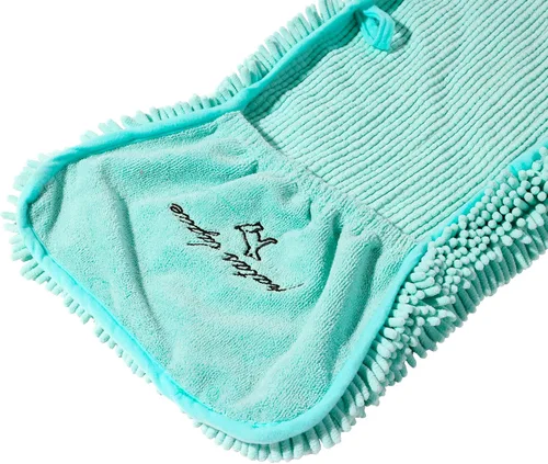 Vista 3 de Patas Lague Toalla absorbente para perros de secado grande, 35 x 15 pulgadas, toalla de baño de microfibra extra grande de secado rápido