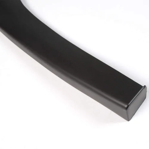 Vista 9 de Nuevo kit de carrocería de alerón delantero universal en negro sin pintar, estilo CS, PP, con borde plano, divisor, placa bajo panel, difusor