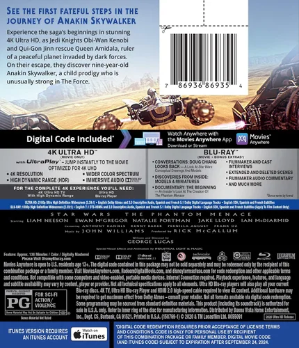 Vista 2 de Star Wars The Phantom Menace Feature 4K UHD