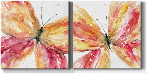 Vista 17 de Renditions Gallery Asbury Garden Butterflies I - Arte de pared, decoración en lienzo de alta calidad con envoltura de galería, listo para colgar, 10