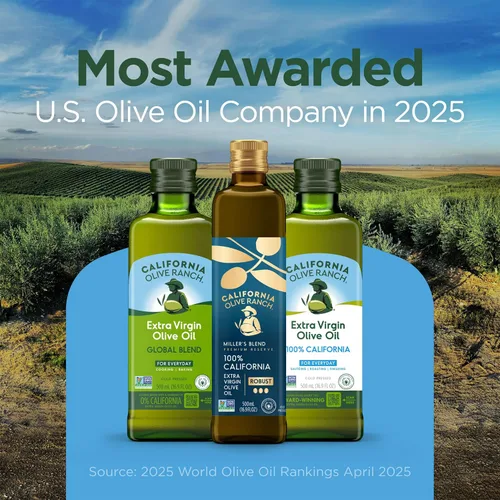 Vista 4 de California Olive Ranch, Mezcla Global de Aceite de Oliva Extra Virgen Medio, 500 ml