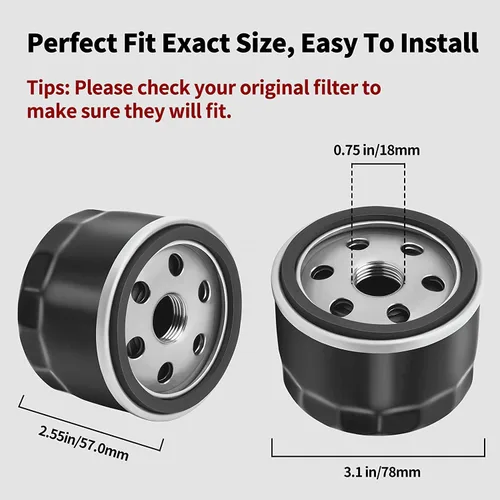 Vista 2 de 12 050 01-S 12 050 01-S1 Filtro de aceite compatible con Kohler Engine Cortacésped Tractor Cub Cadet Craftsman Troy Bilt Toro 12 050 01 KH-12-050-01