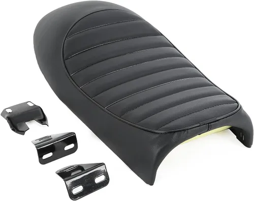 Vista 2 de SLMOTO Motocicleta plana y joroba sillín Cafe Racer Refit Vintage asiento cojín para KZ400 KZ550 K750 Z650 W650 CB100 CB125 CB175 CB200 CB350 CB360