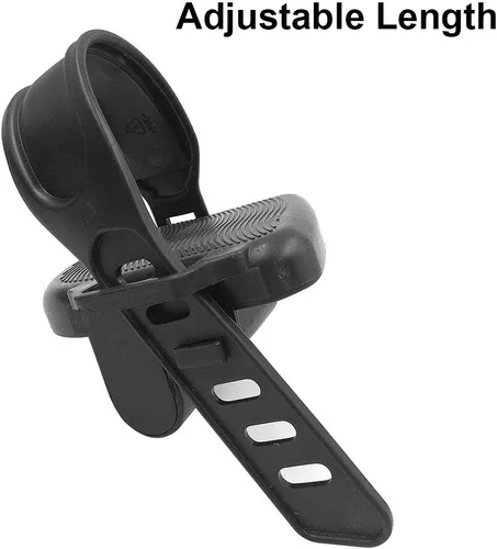 Vista 3 de Correas de pedal de bicicleta estática, correa universal resistente de longitud ajustable, se adapta a la mayoría de pedales de bicicleta, bicicleta