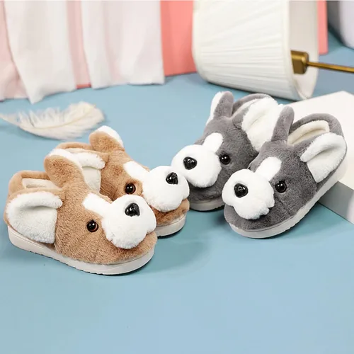 Vista 2 de Pantuflas cálidas para el hogar para niñas y niños, para el invierno, para interiores y exteriores, zapatos de boda para niños pequeños