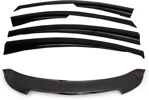 Vista 10 de OMAC Deflector de Capó y Protector contra Insectos Delantero para Chevrolet Cruze 2011-2015 Sedán Negro