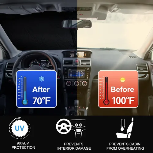 Vista 2 de Parasol para parabrisas delantero mejorado 2026 apto para Subaru Forester Crossover, Base, Premium, Sport, Limited 2015-2018, plegable, mantiene tu