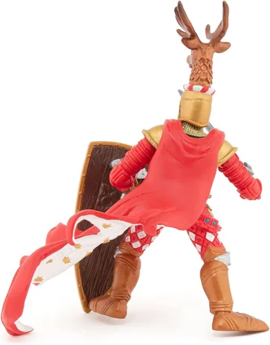 Vista 5 de Papo Figura de la era medieval, caballero ciervo rojo