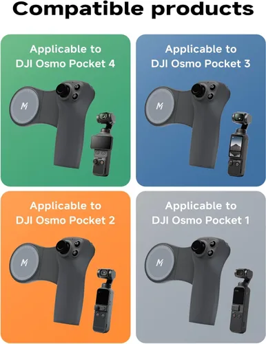 Vista 8 de MOVMAX Control remoto inalámbrico para DJI Osmo Pocket 4/3/2, soporte de teléfono Magsafe con joystick efecto Hall, batería de larga duración
