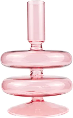Vista 8 de Portavelas de vidrio para velas cónicas, portavelas decorativos transparentes para bodas, día de San Valentín, cumpleaños, centro de mesa (negro)