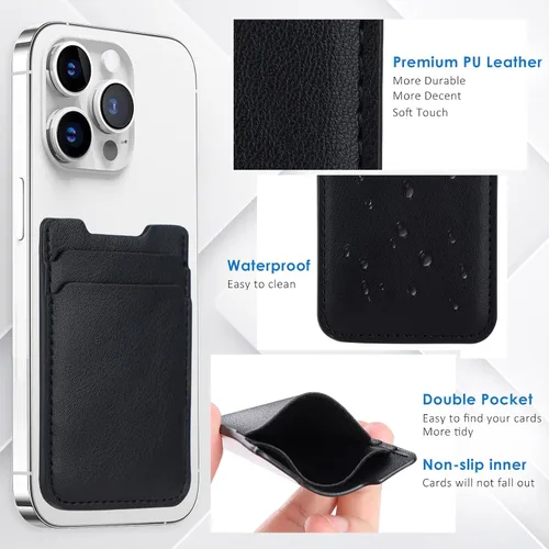 Vista 5 de Fulgamo - Cartera de teléfono para teléfono, tarjetero para funda de teléfono, tarjetero para teléfono