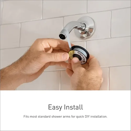 Vista 3 de Moen S6320BL - Ducha Acc - Cabezal de ducha de lluvia prémium de dos funciones de 8 pulgadas de diámetro, negro mate