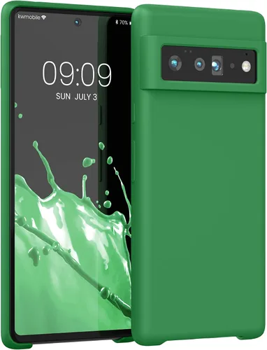 Vista 229 de kwmobile Funda Compatible con Google Pixel 6 Pro - Funda de Teléfono de Silicona TPU con Acabado Suave - Azul Caribe