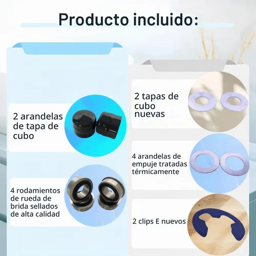 Vista 2 de DEEG Kit de conversión de buje de rueda delantera para cortacésped 9040H