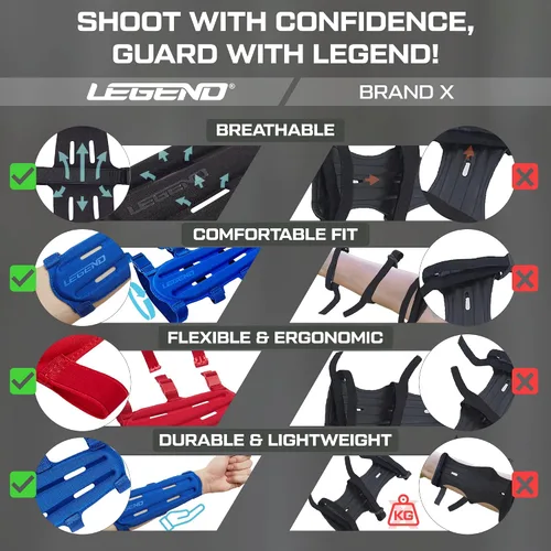 Vista 4 de Legend Armguard XT - Protector de brazo para tiro con arco - Diseño ventilado en espuma EVA termoformada - Protector de antebrazo con cobertura