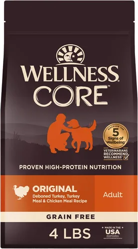 Vista 16 de Wellness CORE Alimento seco para perros, sin granos, alto en proteínas, natural, receta de pato silvestre, cordero, jabalí y conejo