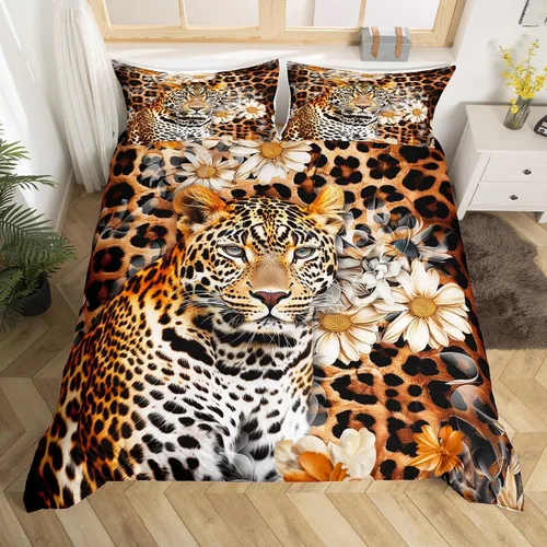 Vista 10 de Manfei Juego de funda de edredón de aventura, tamaño individual, funda de edredón rústica con 1 funda de almohada, juego de ropa de cama de retazos