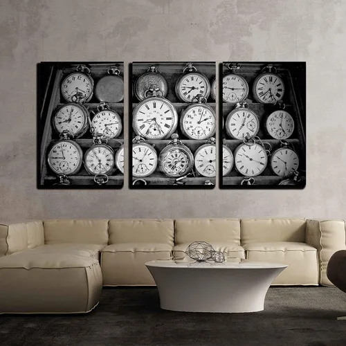 Vista 21 de wall26 - Arte de pared en lienzo de 3 piezas - Vista de la isla de Poros, Grecia y barco en blanco y negro - Arte moderno para el hogar estirado