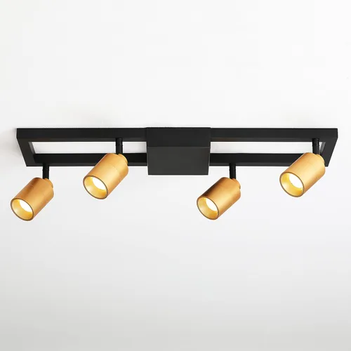 Vista 13 de Shura - Lámpara de techo LED redonda integrada de 3 luces negras con cabezales giratorios, luz de techo ajustable de montaje empotrado, 3000 K, 1365