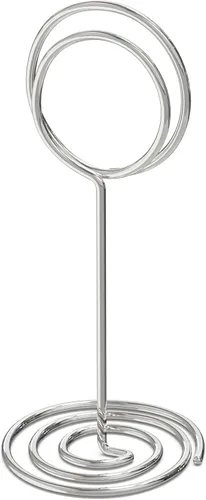 Vista 7 de Paquete de 10 soportes dorados para números de mesa para letreros, soportes de fotos para mesas, soporte para fotos para mesas, mini soportes