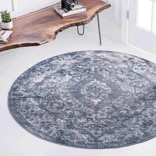 Vista 15 de Unique Loom Portland Collection Astoria - Alfombra rectangular (9 x 12 pies, rectangular, azul/marfil)