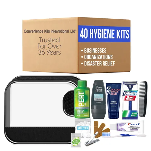 Vista 3 de Convenience Kits International Super Deluxe - Kit de 16 piezas para hombre con artículos esenciales de viaje compatibles con la TSA en bolsa de aseo