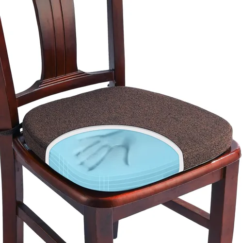 Vista 16 de SINOSSO 1 paquete de cojines de espuma viscoelástica para silla de comedor, tela tejida amigable de 16 pulgadas en forma de U, cómoda almohadilla