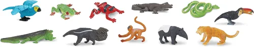 Vista 4 de Tubo de figuras TOOB® de la selva lluviosa, de la marca Safari Ltd.