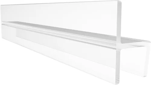 Vista 2 de CRL Jamba de policarbonato "h" con pata dura para vidrio de 180 grados y 3/8" - 95 pulgadas de largo