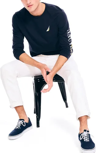 Vista 4 de Nautica Camiseta estampada de manga larga para hombre