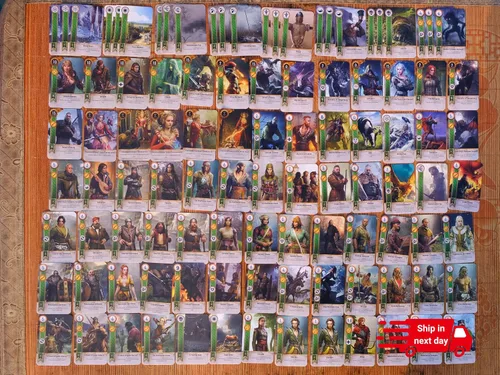 Vista 5 de Cartas Gwent (5 mazos, 527 cartas con 12 cartas de regla). Regalo para Navidad Total de 527 cartas más tapete de juego, mapa.