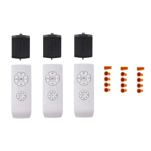 Vista 10 de Kit de control remoto universal para ventilador de techo - Control remoto inalámbrico mini 3 en 1 con control de velocidad, interruptor de luz