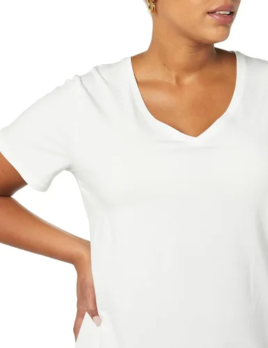 Vista 6 de Tienda Essentials Camiseta de manga corta con cuello en V para mujer, paquete múltiple