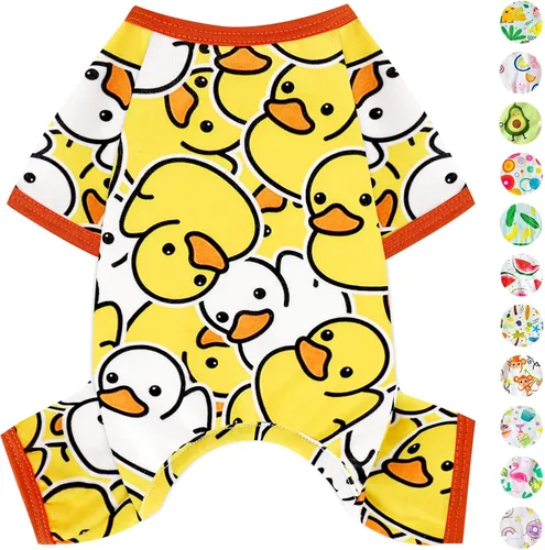 Vista 16 de Pijamas para perros de primavera y verano, ropa para perros pequeños y niñas – Niños – Perros de tamaño mediano, ropa suave y elástica para Verde