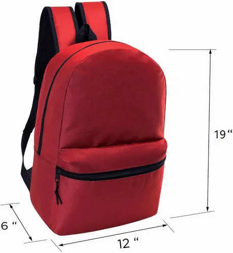 Vista 4 de Paquete de 24 mochilas clásicas a granel de 19 pulgadas para libros, 6 6 colores de asistencia
