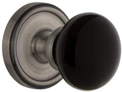 Vista 7 de Grandeur Hardware 852518 Georgetown Roseta con perilla Coventry, tamaño del respaldo: 2.375 pulgadas, peltre antiguo