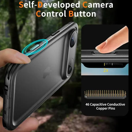 Vista 12 de Cozycase TOP - Funda impermeable para iPhone Air - Militar resistente 360 a prueba de golpes, cuerpo completo con protector de cámara de pantalla