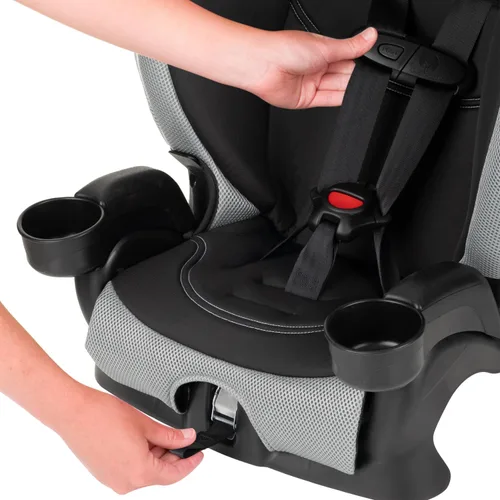 Vista 8 de Evenflo Chase LX - Asiento elevador con arnés para automóvil (color gris Jameson)