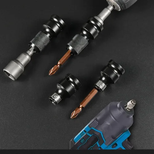 Vista 7 de Housoutil 4 adaptadores de enchufe de taladro adaptadores de llave de impacto, accesorios y accesorios de taladro de 1/2 pulgada cuadrada a enchufe