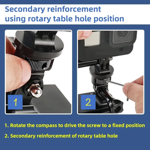 Vista 2 de Soporte de trípode para cámara GoPro, ajuste de 360° 1/4-20, adaptador de conversión de tornillo para GoPro Hero10, Insta360 ONE X3, X2, Go 2 3