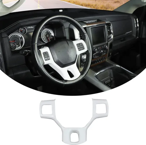 Vista 15 de Hoolcar Funda interior para volante de ABS compatible con accesorios Dodge RAM 2010-2017, color azul