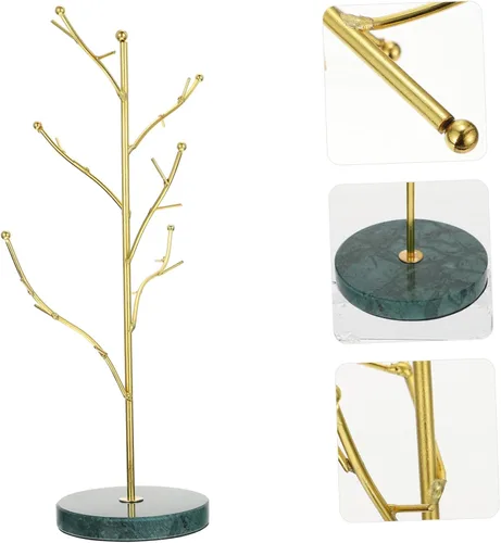 Vista 6 de Holibanna 2 pcs jewelry rack table top display stand bracelet display stand earring storage organizer Bracelet Rings Rack earring display holder