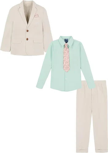 Vista 2 de Nautica Boys' 4-Piece Suit Set with Dress Shirt, Tie, Jacket, and Pants