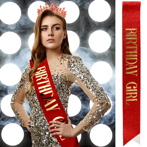 Vista 4 de Velscrun Tiara de cumpleaños de cristal rojo para mujeres y niñas, elegante corona de princesa con peinetas, banda para la cabeza, banda