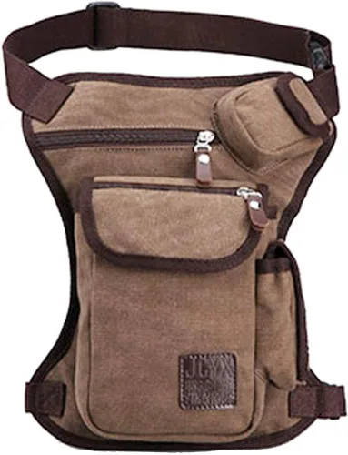 Vista 24 de Canvas Drop Leg Bag Outdoor Waist Pack for Men Women Tactical Military Motorcycle Bike Cycling Multi-Pocket Waist Fanny Pouch Travel Hiking Climbing